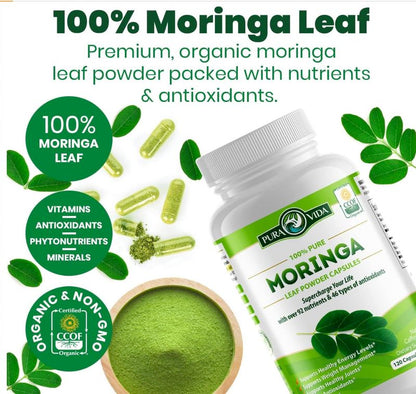 Organic Moringa Powder Capsules