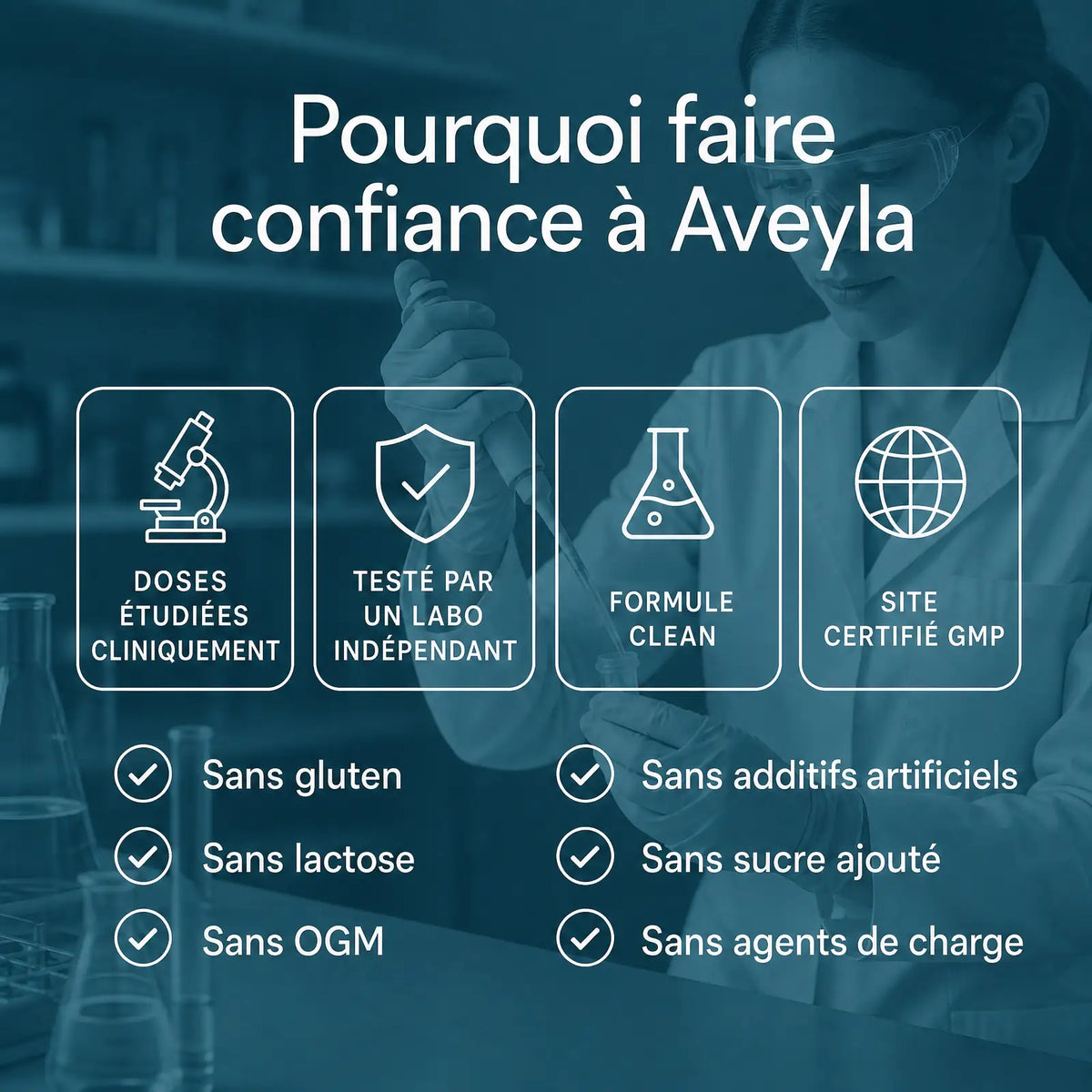 Pourquoi faire confiance à Aveyla : sans gluten, sans lactose, sans OGM